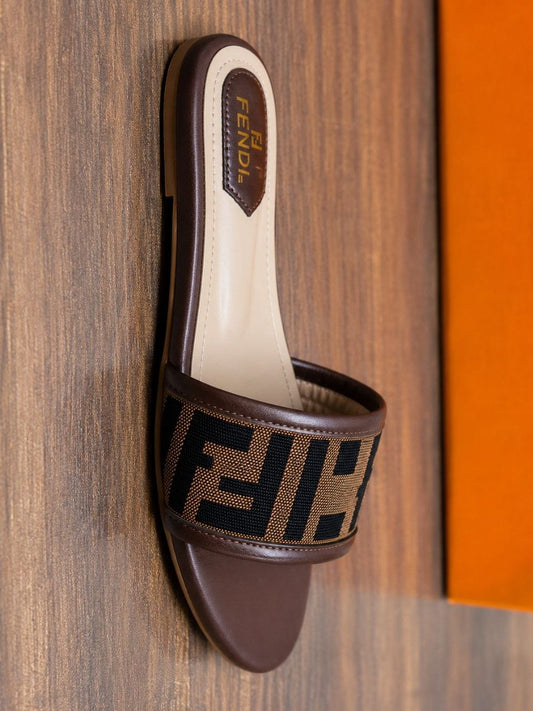 fendi Brown Slides🤎