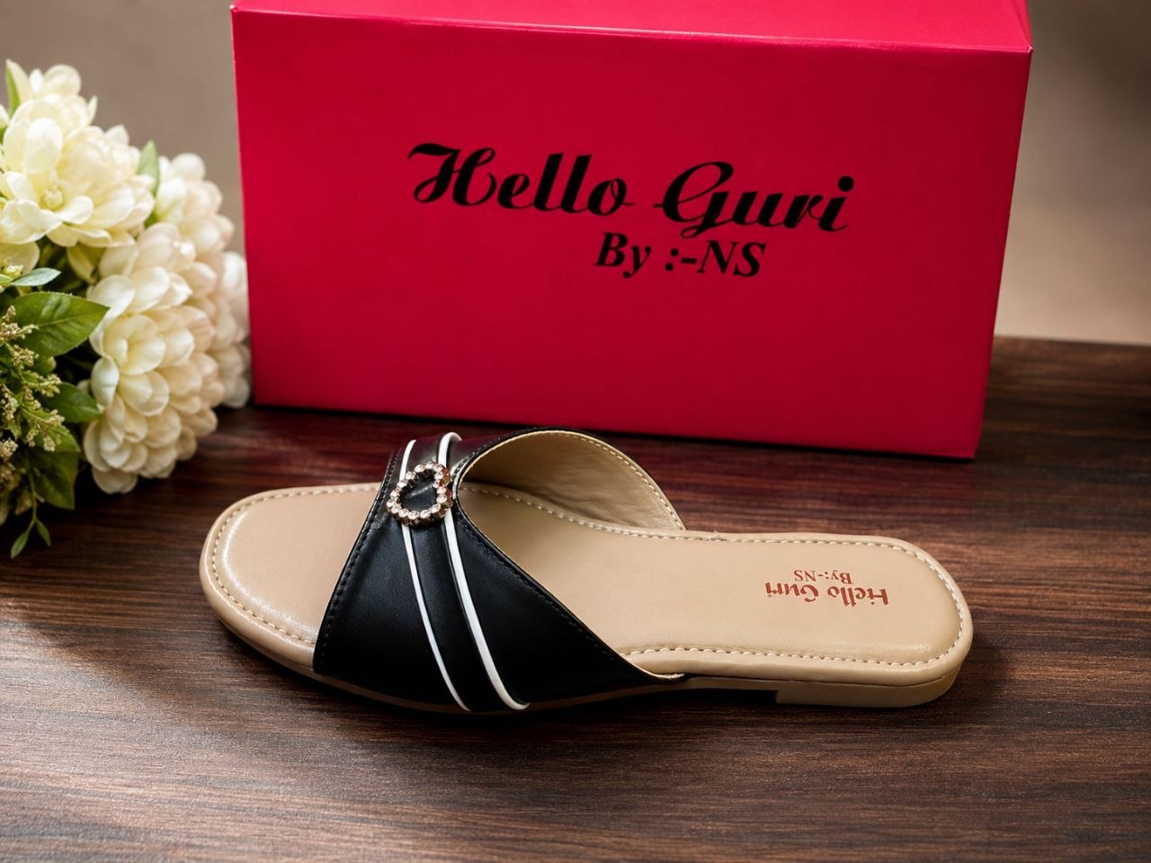 ✨ Midnight Charm | Premium Black Sandals