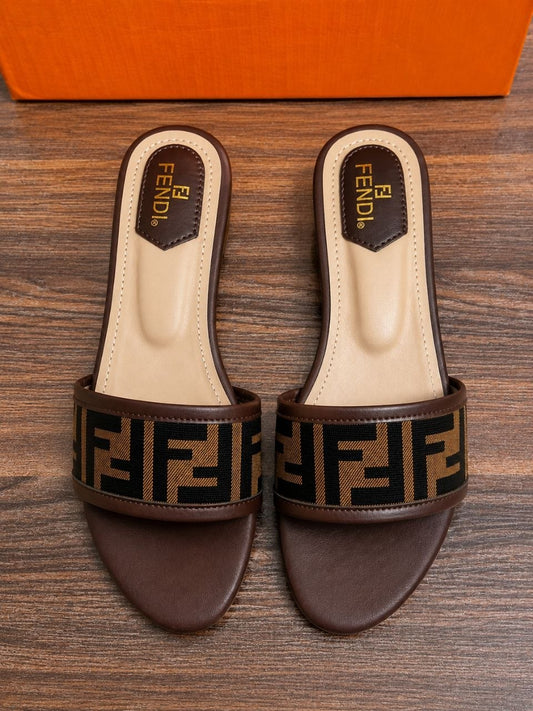 fendi Brown Slides🤎