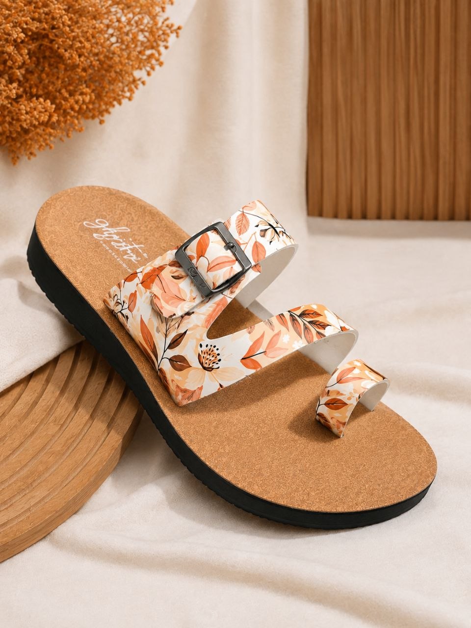 Autumn Bloom | Elegant Floral Comfort SandalS✨