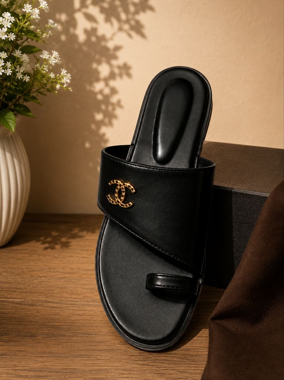 Black Comfort flat slipper🖤